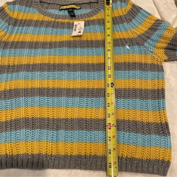 Prince & Fox Striped Crop Sweater Junior Extra Large NWT - Picture 12 of 16